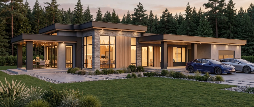Проект Temnikovy — горизонтальная вилла 210 м²